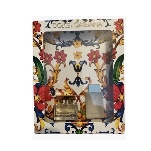 MINI SET DOLCE & GABBANA  WOMEN ( 2 PC )THE ONE 0.17 OZ EDP SP  / LIGTH BLUE 0.15 EDT SP