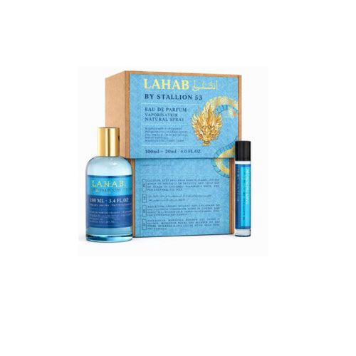 SET EMPER  LAHAB BY STALLION 53 UNISEX 3.4 OZ EDP SP /0.68 OZ EDP SP